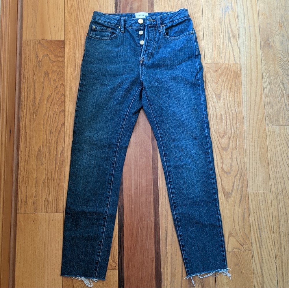 Sezane Straight-Leg Button-Fly Jeans